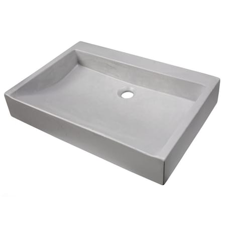 Eden Bath EB-N006LG 22.25 in. Rectangular Sloped Concrete Vessel Sink, Light Gray EB_N006LG